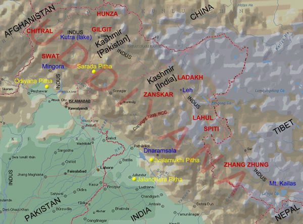 Map of Uddiyana