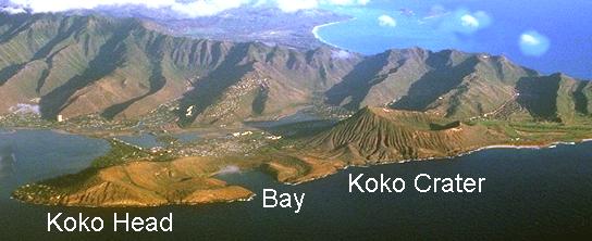 Location of Koko Crater and Head