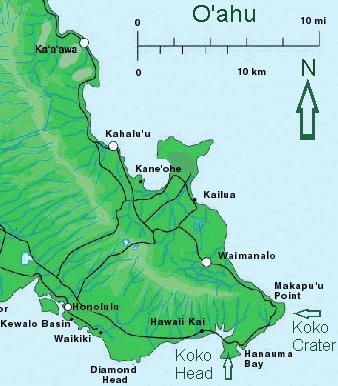 Map of O'ahu
